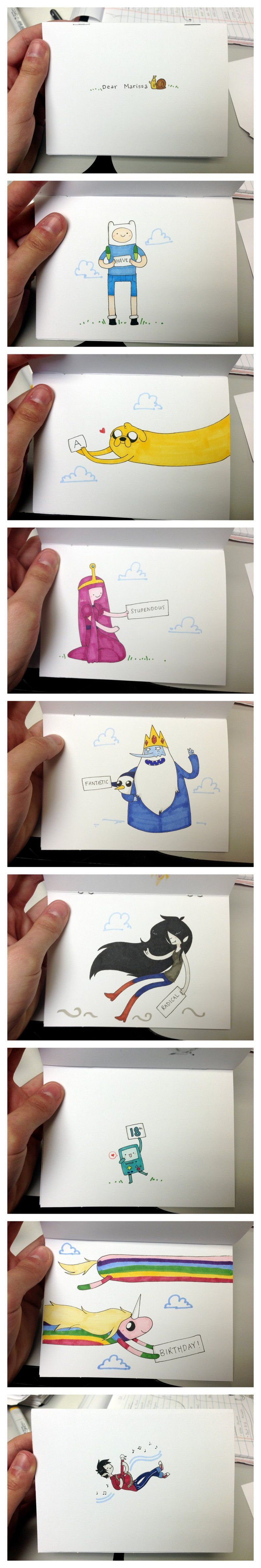 Adventure Time Birthday Card by reb-chan on DeviantArt