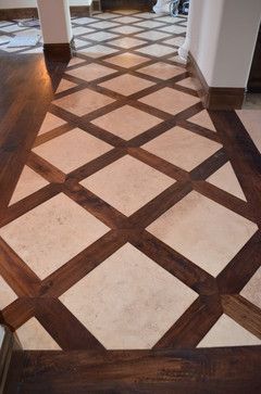 Basketweave Tile And Wood Floor Design, Pictures, Remodel, Decor and Ideas