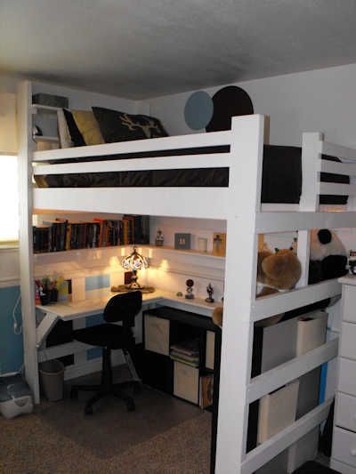 Bedroom Makeovers using Loft Beds by College Bed Lofts