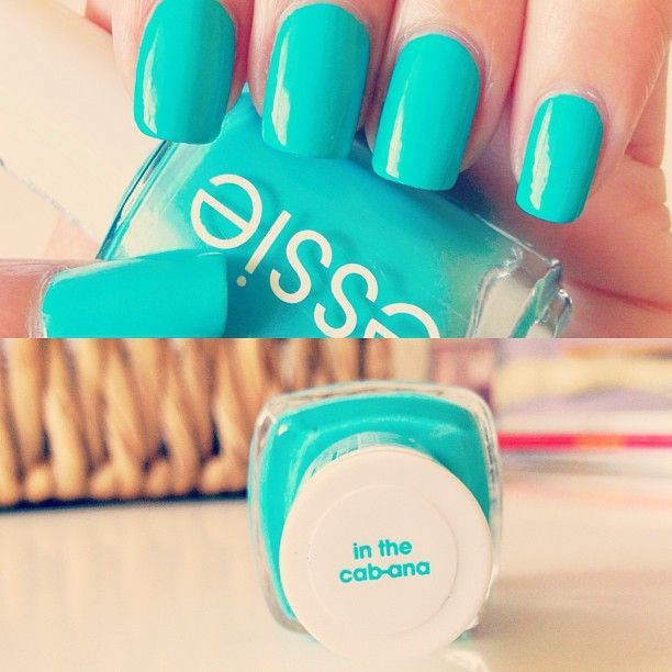 essie in the cab-ana.  LOVE this color.  So fun for summer.