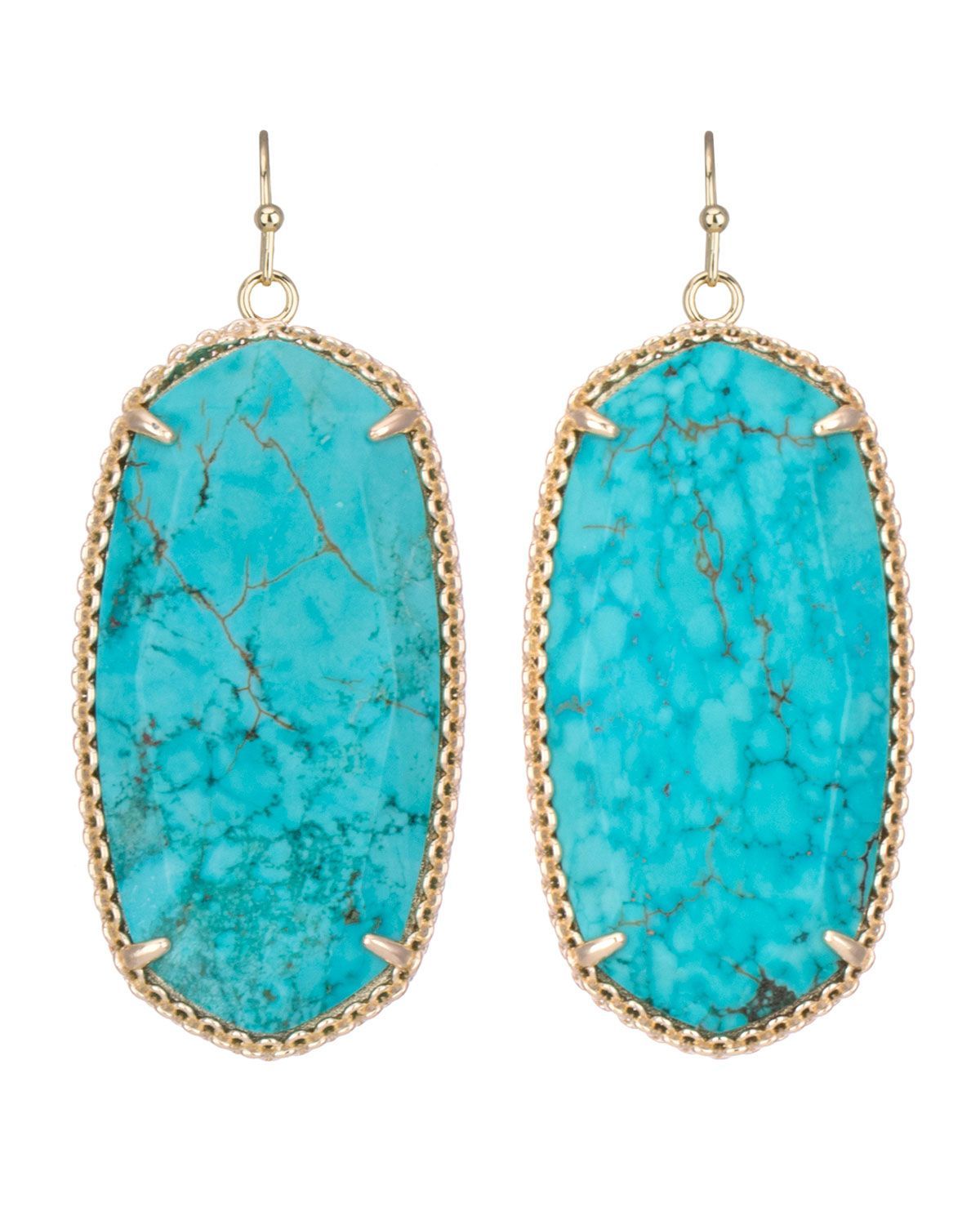 Have these! Love the crochet basket the turquoise is cradled in. Love Kendra Scott!