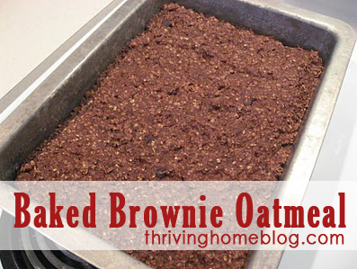 Healthy Baked Brownie Oatmeal Recipe – OH SOOOO Yummy!!! Healthy should NOT be in the title because of the flavor.