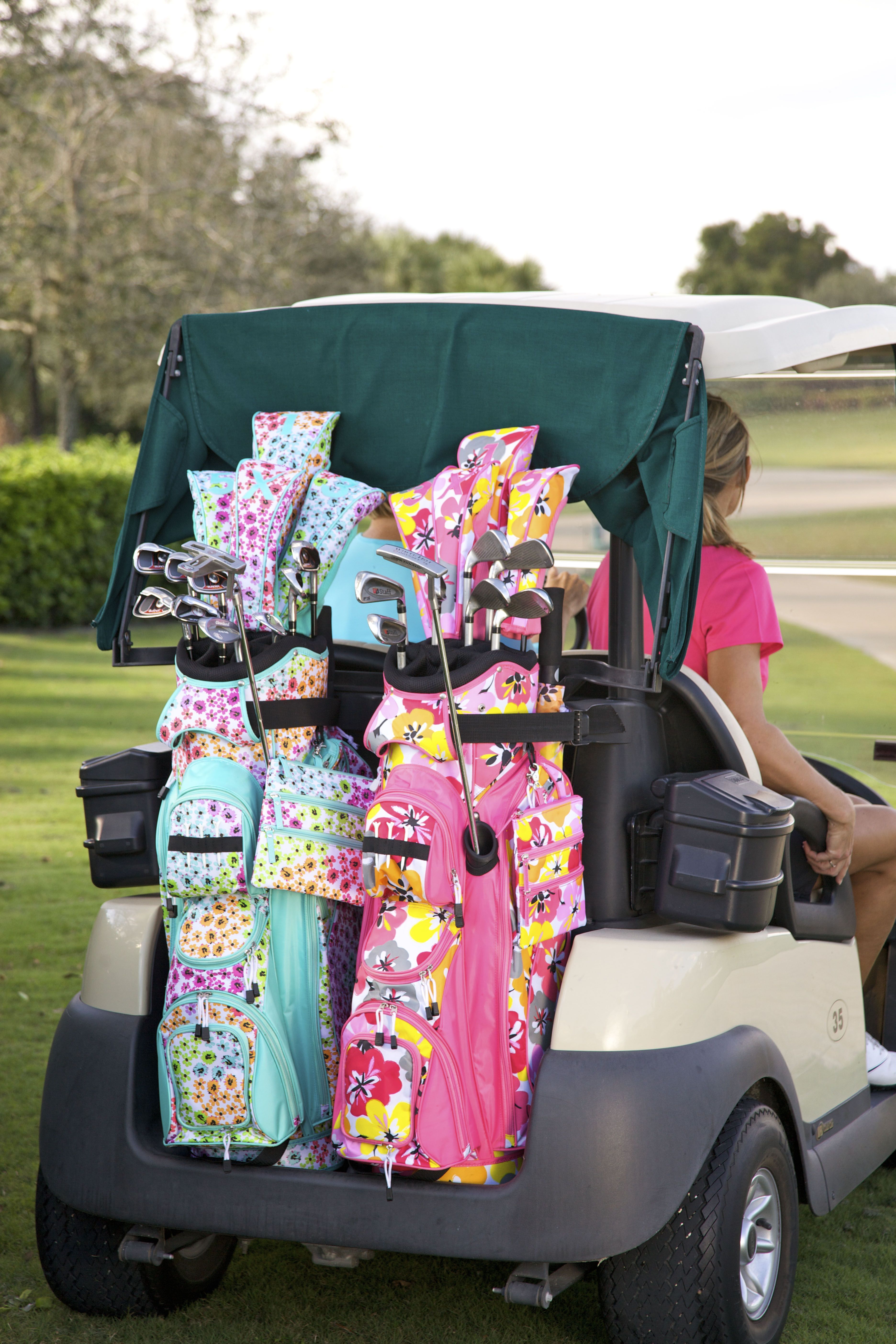 Hit the greens in style with our new Golf Club Covers. Set includes 4 head covers in assorted sizes perfect for protecting your