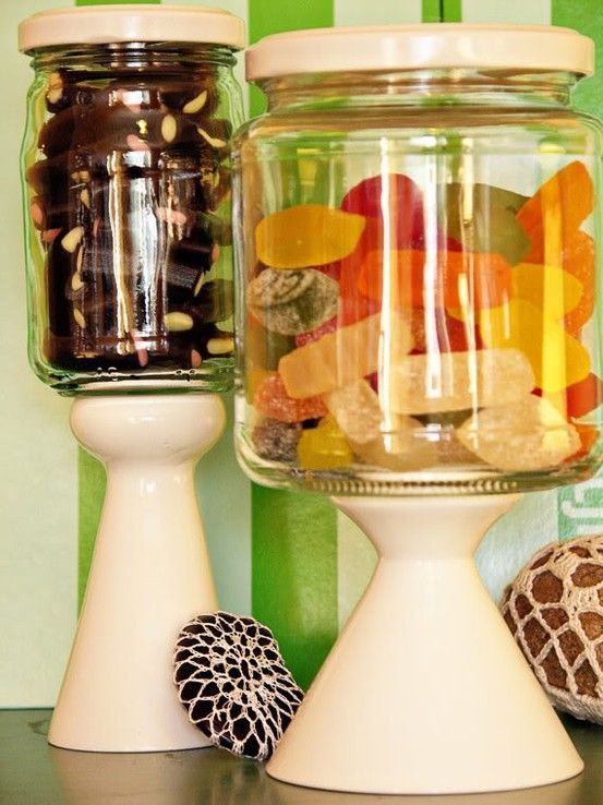 Im keeping all my old pickle jars now! *50 ways to re-use/repurpose glass jars by kendra