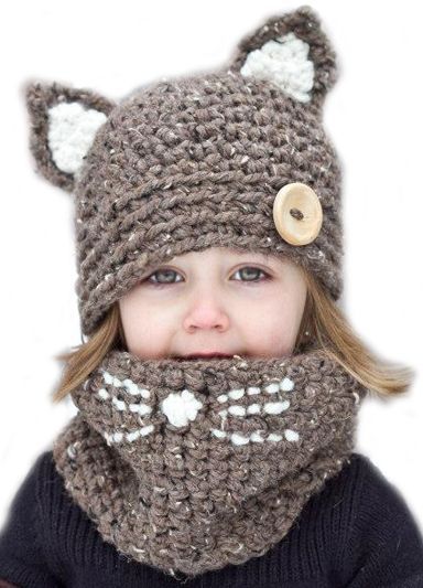 Kitty Hat and Cowl Set – love this!