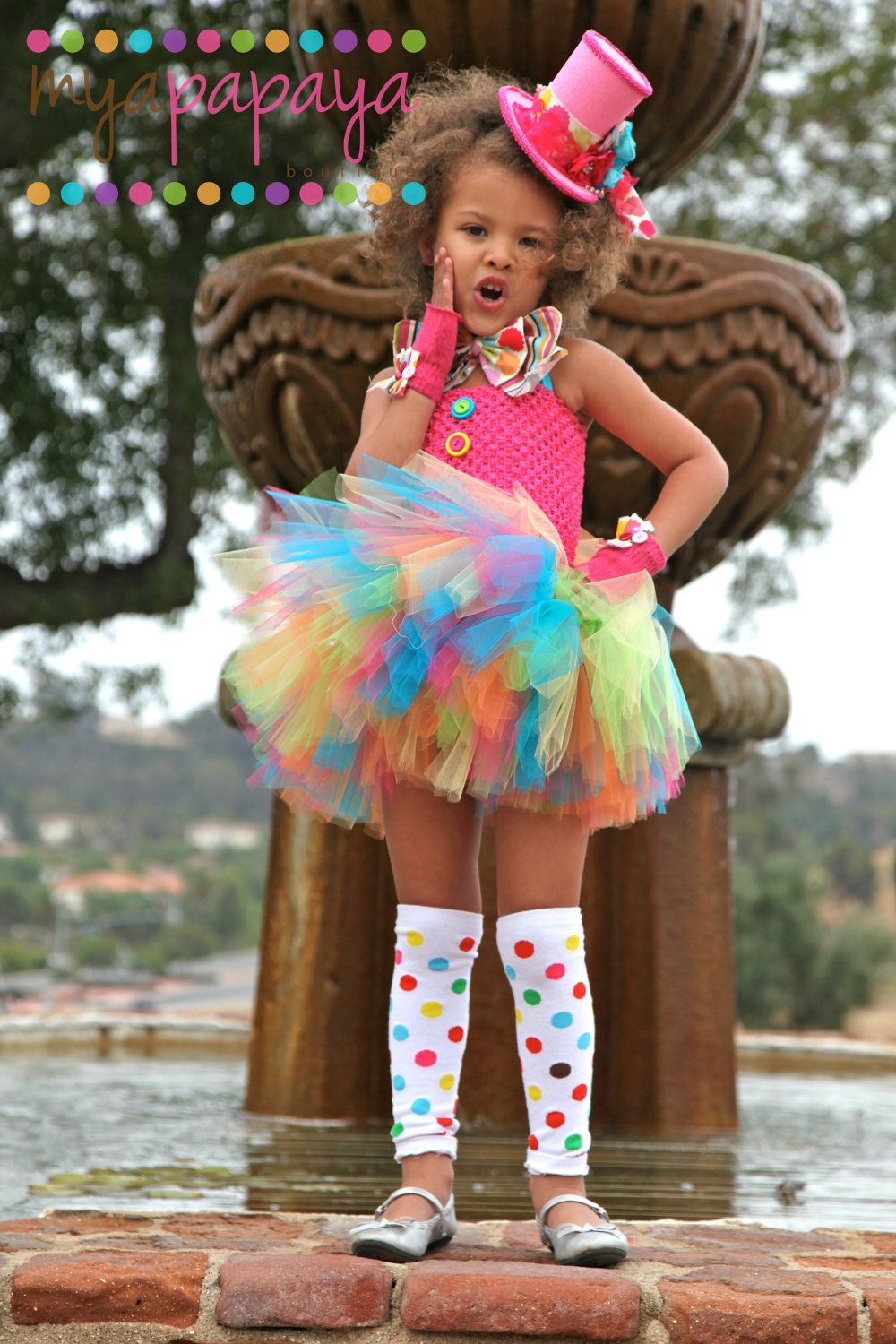 Mad Hatter Costume Tutu Dress 12months-5t  Alice in Wonderland, Tea Party Halloween Costume. $65.00, via Etsy.