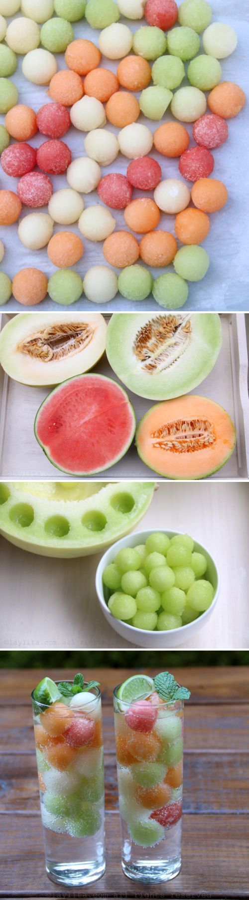 Melon “Ice Cubes” for summer!