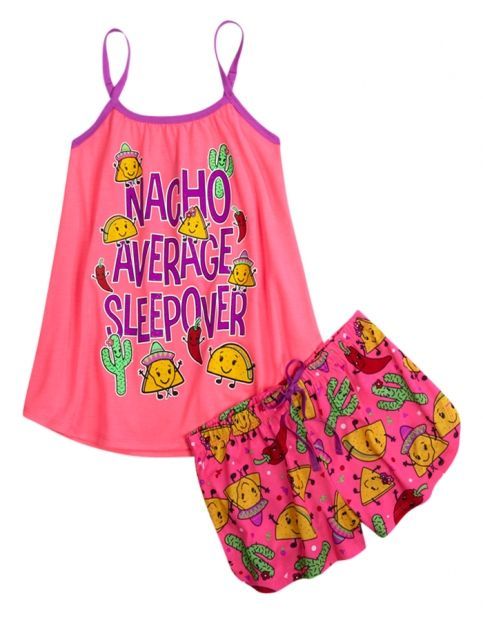 Nacho Average Sleepover Pajama Set | Girls Pajamas Pjs, Bras & Panties | Shop Justice