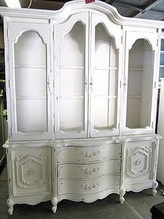 painted china hutch.  My grandmothers china cabinet and dining table and chairs will experience this in the future.