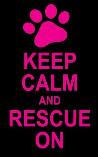 Pet Rescue Sticker Keep Calm and Rescue On with Paw Print Vinyl Decal | LilBitOLove – Housewares on ArtFire