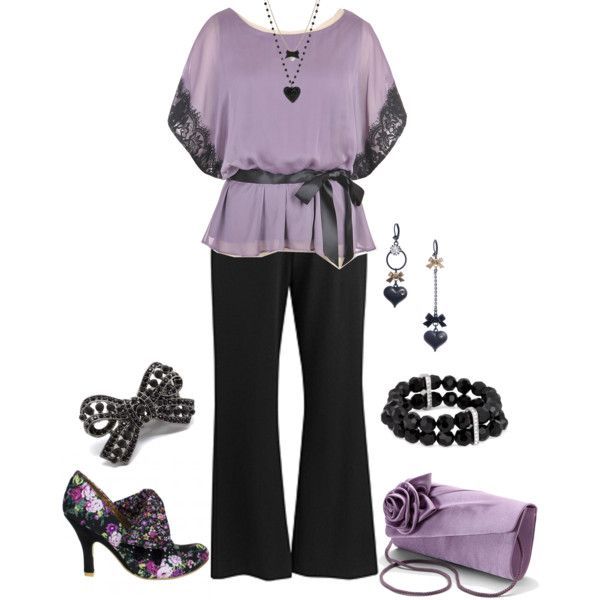 Plus Size Work in Lavender t care for the shoes, but the outfit is adorable!