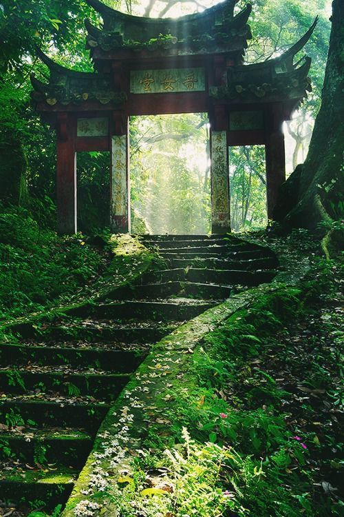 Reiseziel. Tempel-Eingang, Japan