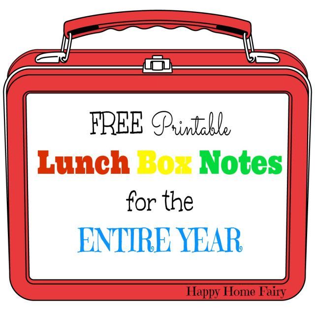 Surprise your child with a new treat each school day with @Happy Home Fairys creative lunchbox notes.