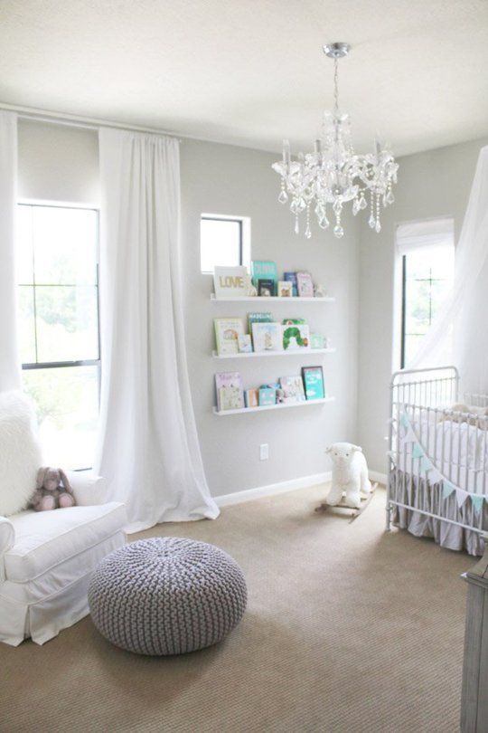 Theres more to pink and blue for babies. Gray creates calm and elegance in this lovely nursery.