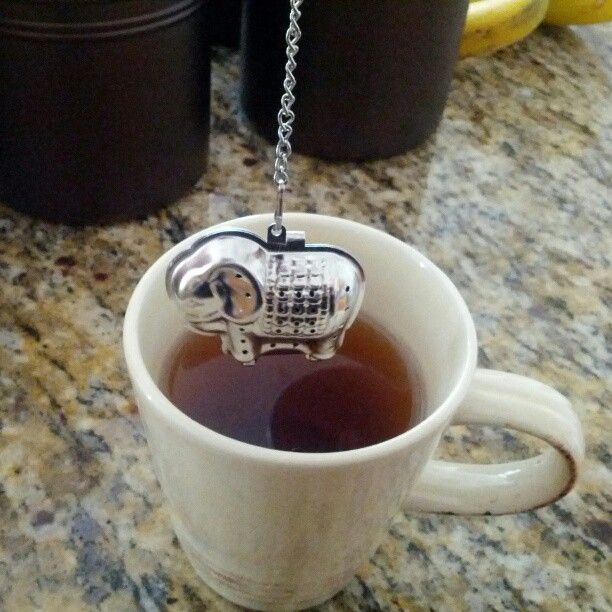 Tiny elephant #tea infuser! So cute! I got this as a present a while ago :-))).