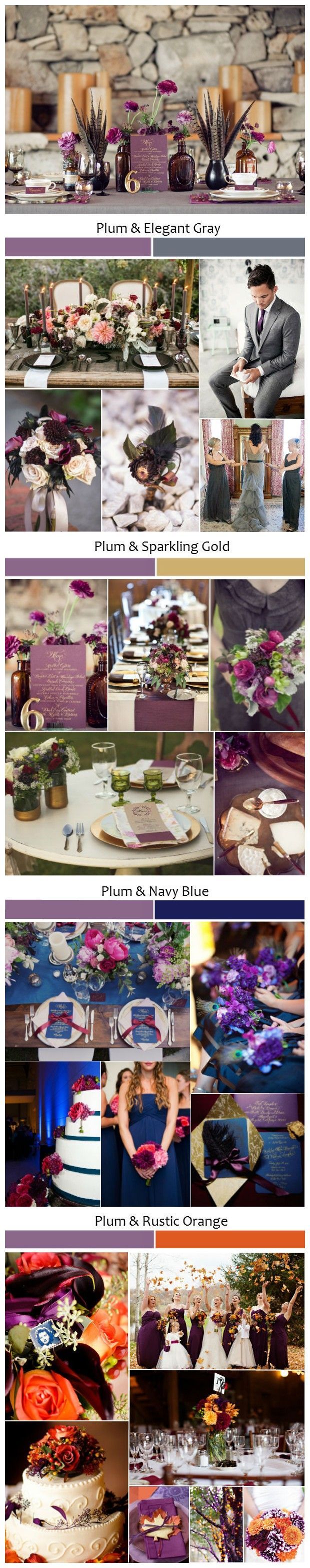 Top 5 Rustic Shades of Plum Wedding Ideas…plum so much elegant and class than just purple lol