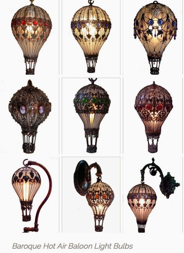 Whimsically Baroque Lamps – The Hot Air Balloon Light Bulbs Look Straight Out of a Victorian Home