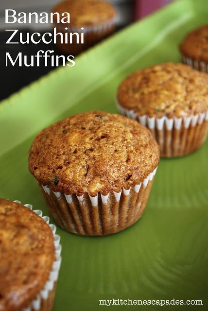 Banana Zucchini Muffins – Healthy breakfast on the go. Nobody will know they are healthy if you dont tell them!