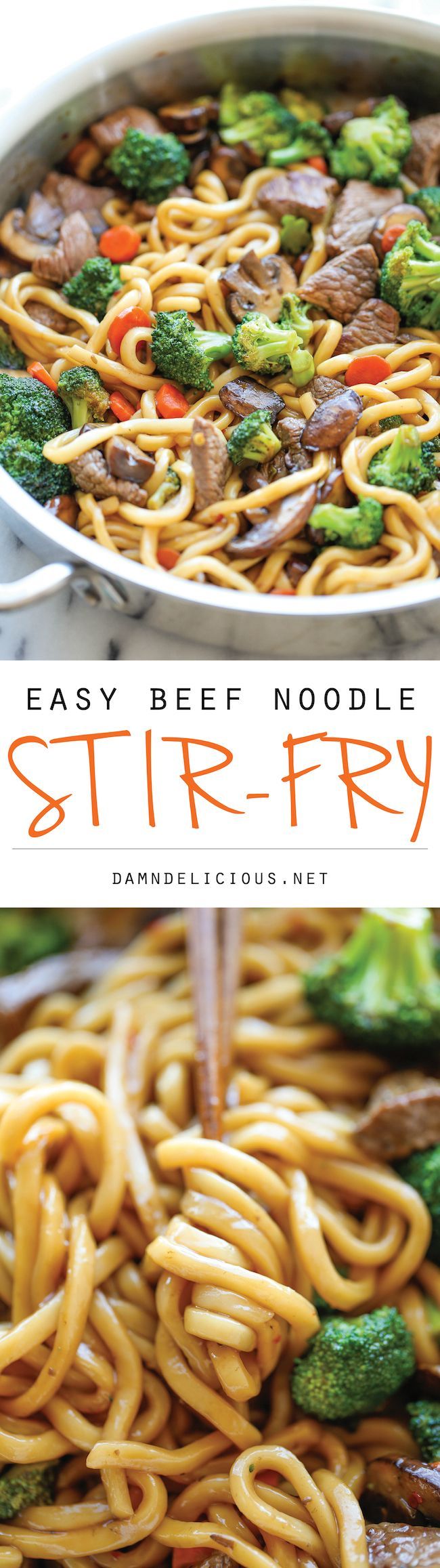 Beef Noodle Stir Fry – The easiest stir fry ever! And you can add in your favorite veggies, making this to be the perfect