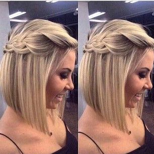 Bridesmaid hairstyle?! Mostly down, but with a braid. Really pretty @Sophie Glassford