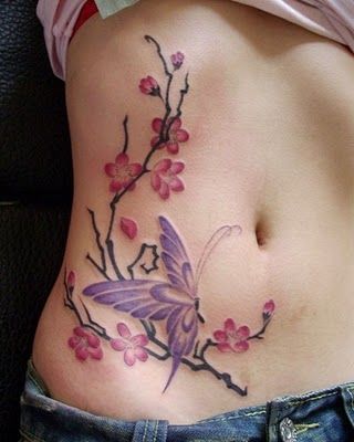 cherry blossom/butterfly