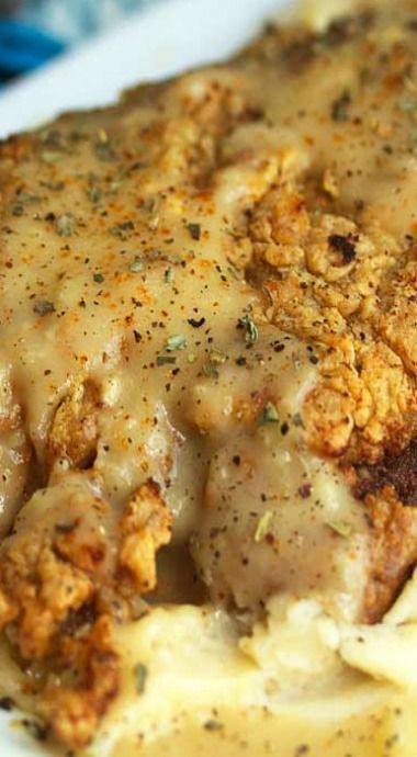 Chicken Fried Steak ~ The steak is tender and well seasoned with a perfectly golden brown crispy crust. The gravy is yummy too