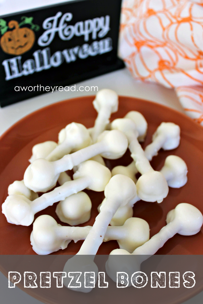 Easy Halloween Treat: Pretzel Bones Take the guess work of out of your upcoming Halloween party with this EASY and 3 ingredient