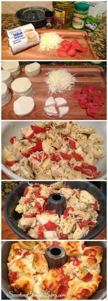Easy Pull Apart Pizza Bread “I’m always looking for fast and easy recipes and this one definitely fits the bill! Try this Easy