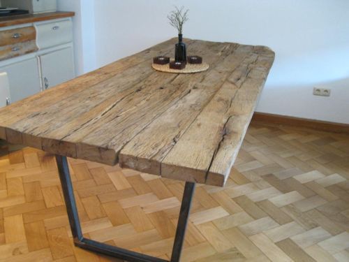 Einzelstck, Holz- Tisch / Esstisch aus alten Eichenbalken, 2,5m