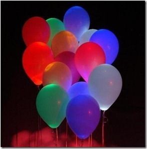 Glow Stick Balloons – USE regular 3″ Glow sticks for the best effect especially if your party place isnt pitch black. We used them