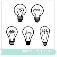 Lightbulbs Digital Cut Files