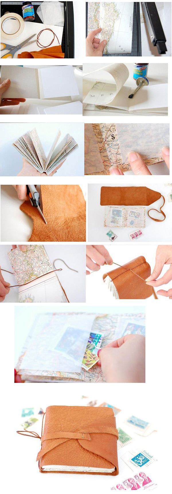 make a leather travel journal
