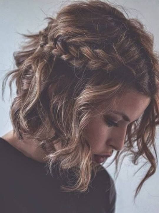 Messy Hairstyles for Short Wavy Hair: Short Hair with Braids