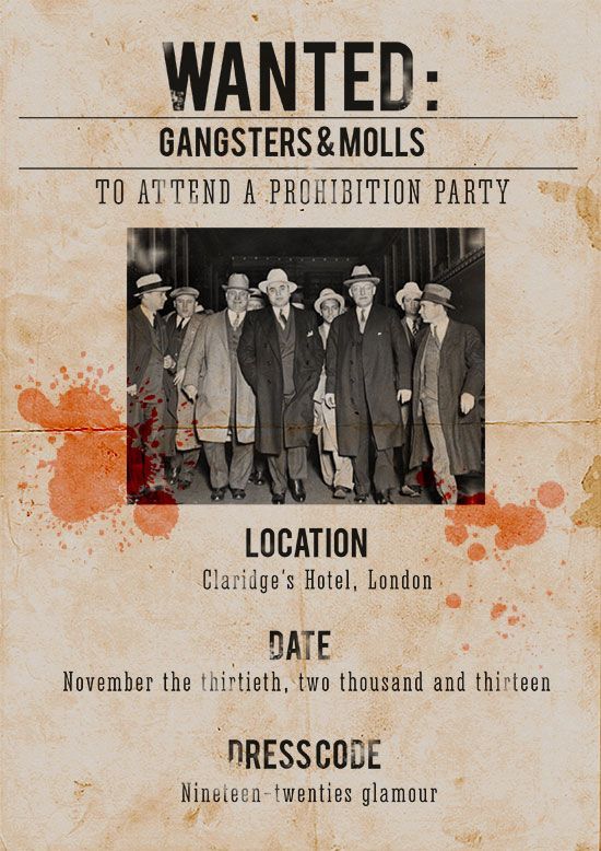 Prohibition Party invitation by Catrina Dyas