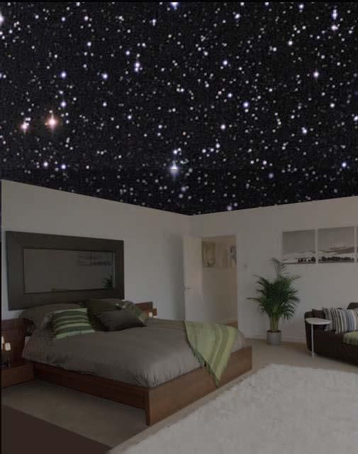 Starry Bedroom ceiling ——- love this idea