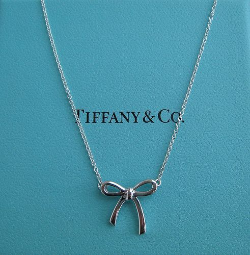 Tiffany Co. bow necklace $125, beautiful for myself or for a gift!