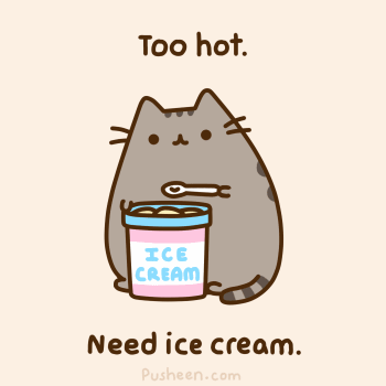 too-hot-need-ice-cream-cat-animation  40+ Best Animated Art Gifs