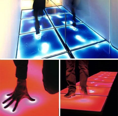 Touch-sensitive floor lighting