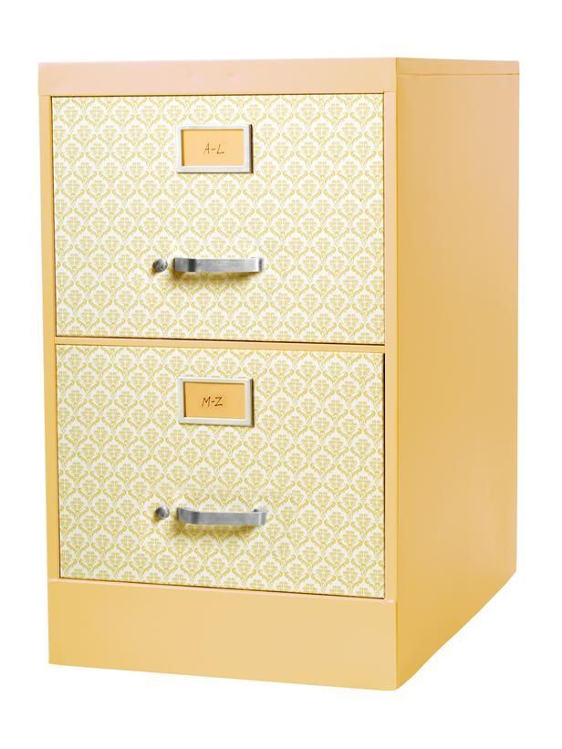 Yard Sale Furniture Repurposed: Filing Cabinet | HGTV Magazine gives the simple how-tos of transforming a dingy filing cabinet