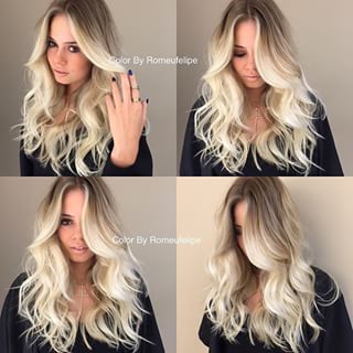 A perfect blonde balayage ombre