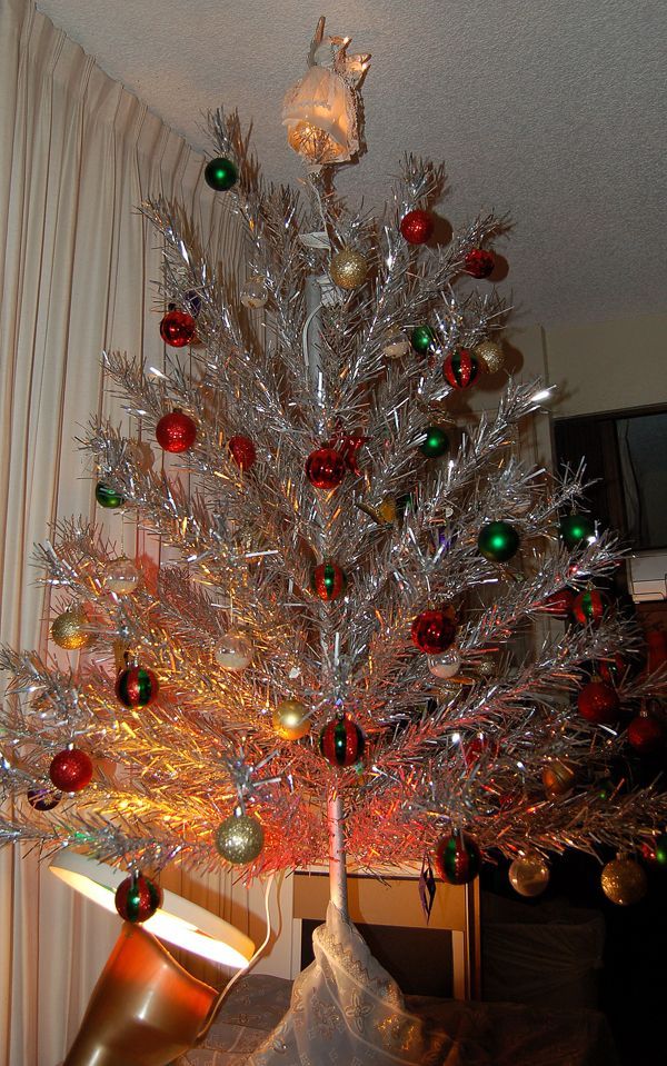 Aluminum Christmas Trees!  Aluminum trees were first manufactured in 1958 by the Aluminum Specialty Company.