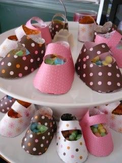 Baby shoe shower favors