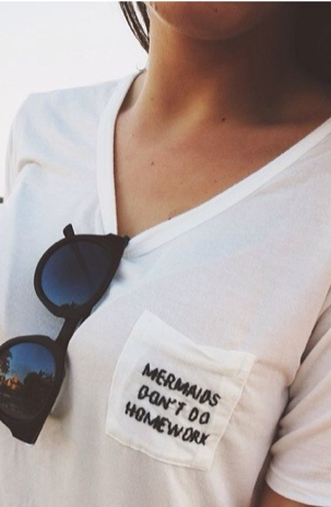 Brandy ♥ Melville | Quinn Mermaids Embroidery Top