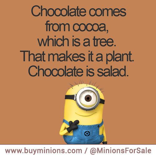 Chocolate is salad!