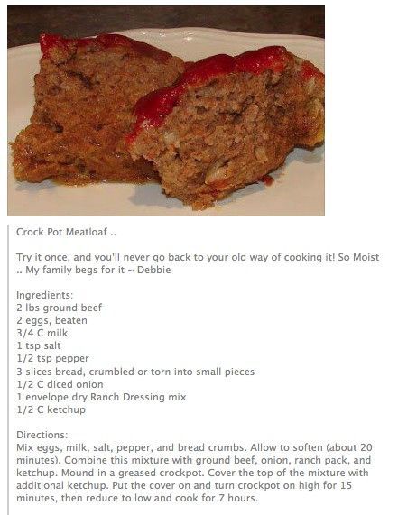 Crock Pot Meatloaf