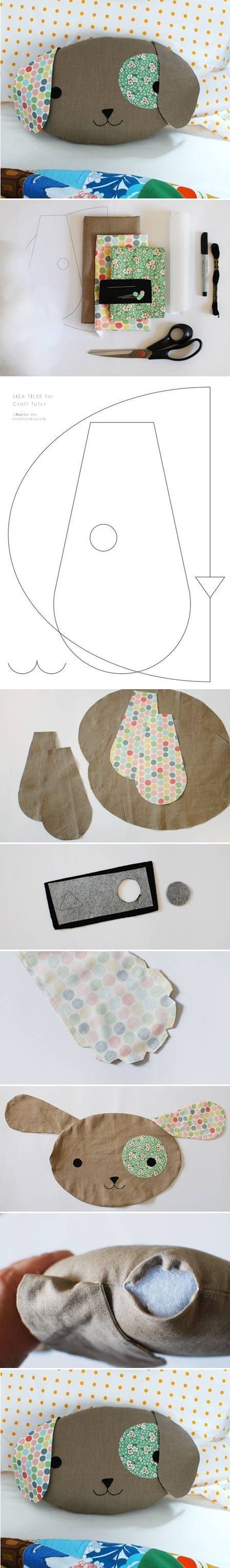 DIY Cute Puppy Pillow DIY Projects