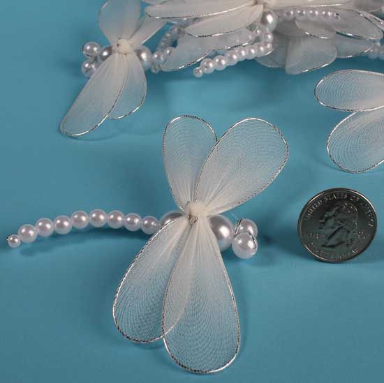 Dragonflies – this is similar to the butterflies made with the tulle