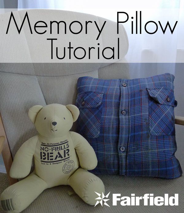 Fast project to turn a loved ones shirt or buttoned jacket into a memory pillow.