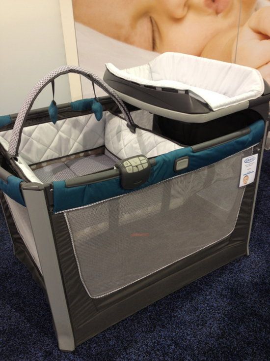 Gracos new Pack-and-Play comes with a removable Moses-basket-like sleep station, a changing station, and lots of storage space.