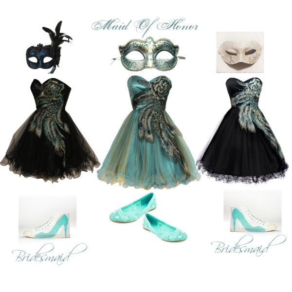 “Halloween Wedding, Masquerade Wedding Party” by surrealstarr on Polyvore